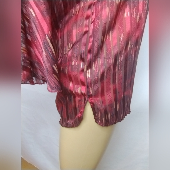 Shana woman's sheer button up shirt top size XL - Picture 8 of 10